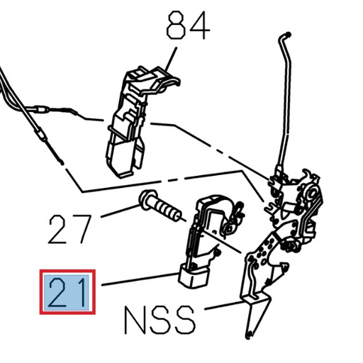 [ISU 8982920200] Actionneur de verrou de porte arrière gauche - ISUZU PARTS