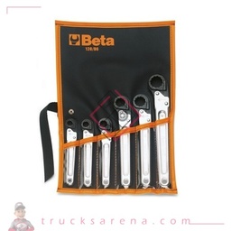 [BET 001200050] 6 clés à tuyauter et à cliquet 120/B6 - BETA TOOLS