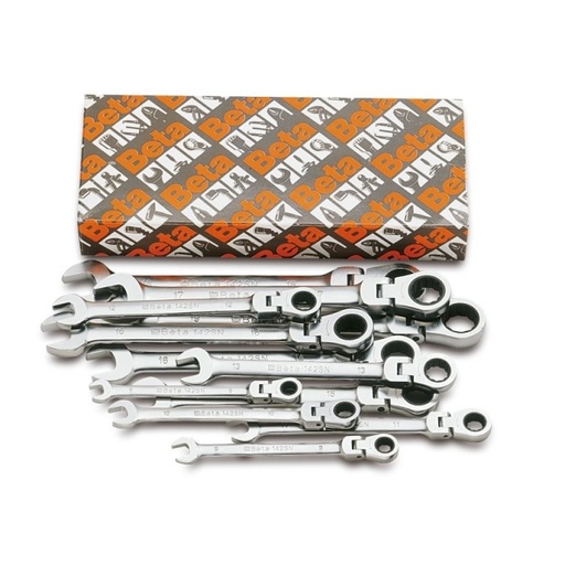 [BET 001420263] Jeu de 13 clés mixtes à cliquet articulé 142SN/S13 - BETA TOOLS