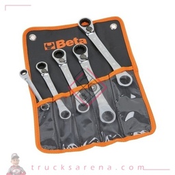 [BET 001950266] Jeu de 5 clés a cliquet réversible 195P/B5 - BETA TOOLS