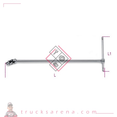 [BET 009100850] Poignée à béquille a cardan carré mâle 3/8' 910/40 - BETA TOOLS