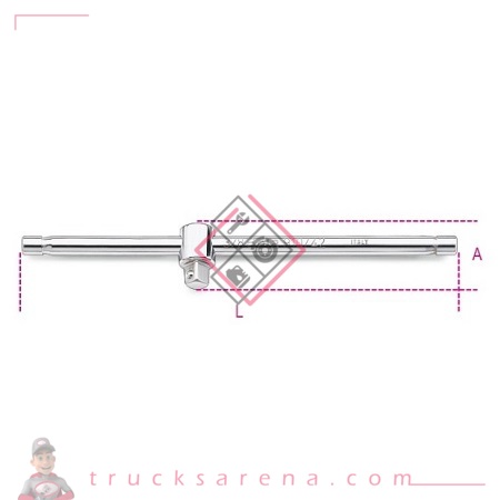 [BET 009100854] Poignée coulissante carré mâle 3/8' 910/42 - BETA TOOLS