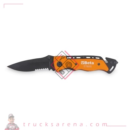 [BET 017780080] Couteau de survie auto avec brise-vitre et coupe-ceinture 1778SOS - BETA TOOLS