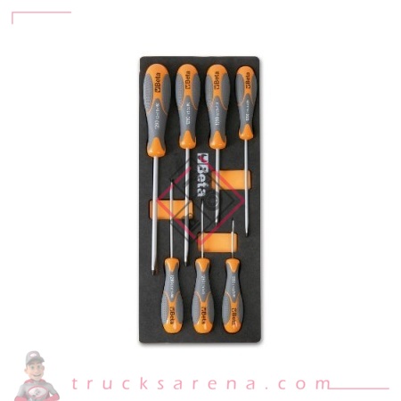 [BET 024500170] Composition tournevis plats plateau mousse 7 pièces M170 - BETA TOOLS