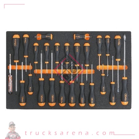 [BET 024500210] Composition tournevis plateau mousse 25 pièces M210 - BETA TOOLS