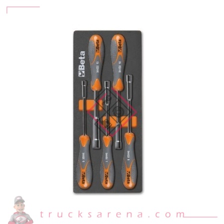 [BET 024500227] Composition clés a douille plateau mousse 5 pièces M227 - BETA TOOLS