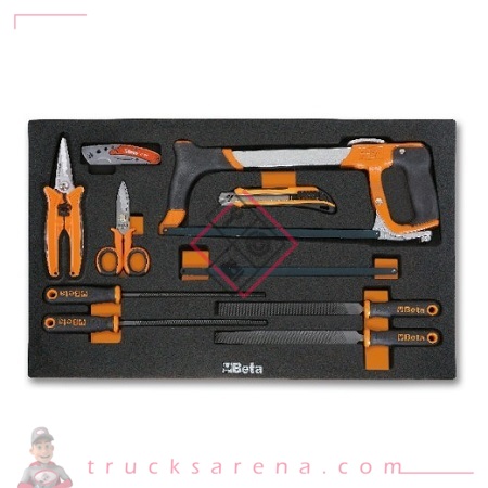 [BET 024500288] Composition outils de coupe plateau mousse 9 pièces M288 - BETA TOOLS