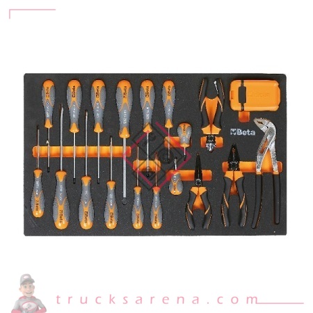 [BET 024500874] Composition tournevis et pinces plateau mousse 49 pièces M165 - BETA TOOLS