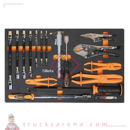 [BET 024500876] Composition pour Mécanique plateau mousse 17 pièces M77 - BETA TOOLS