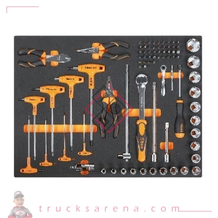 [BET 024504235] Composition serrrage et pinces plateau mousse 80 pièces MB35 - BETA TOOLS