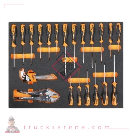 [BET 024504245] Composition tournevis et divers plateau mousse 29 pièces MB45 - BETA TOOLS