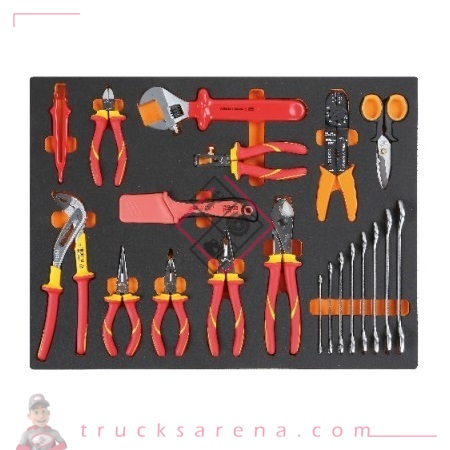 [BET 024504262] Composition outils isolés plateau mousse 20 pièces MB62 - BETA TOOLS