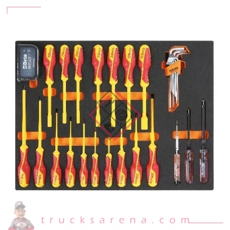 [BET 024504263] Composition isolée technique plateau mousse 60 pièces MB63 - BETA TOOLS