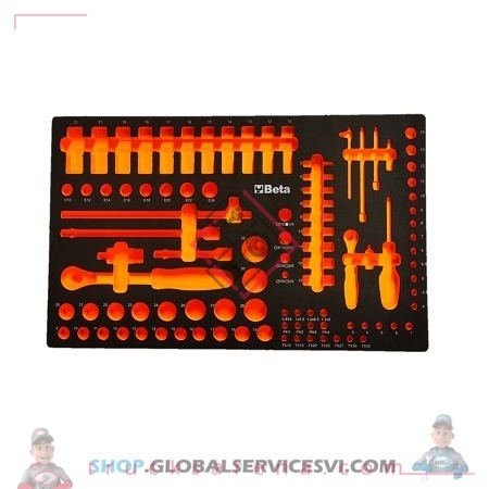 [BET 024510100] Plateau mousse vide 98 pièces MV100 - BETA TOOLS