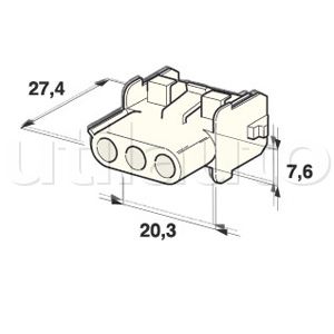 [ROB 193060] Connecteur 3 voies pour cosses femelles - ROBERT LYE