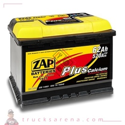 [ZAP 562 59] Batterie 12V VL 62AH / 480A  - ZAP BATTERIE