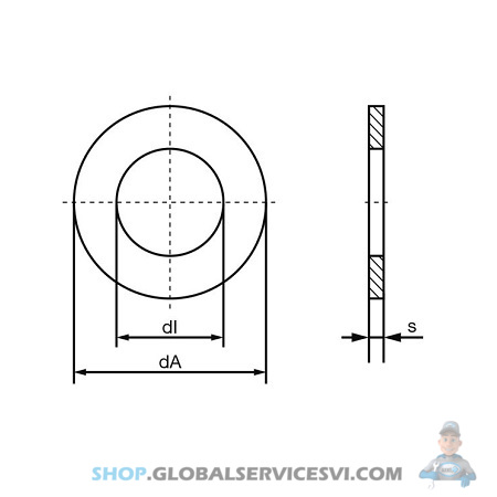 Rondelle AFNOR Type LL, Inox A4 - FORCH
