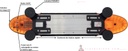 Rampe de signalisation LED 12/24V 100cm magnétique rechargeable - SODISE