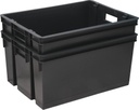 Bac de rangement gris 50L 560x410x295mm - SODISE