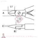 Pince coupante diagonale de précision à becs arrondis 1184BM/2 - BETA