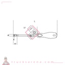 Clé à douille emmanchée flexible série longue T8 - BETA