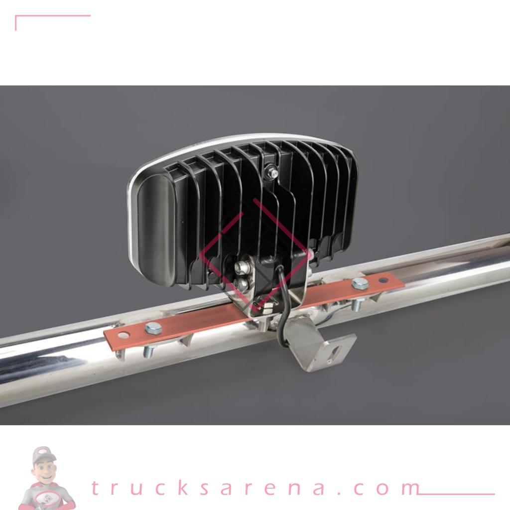 S4, barre porte-phares en inox - 260x30 mm