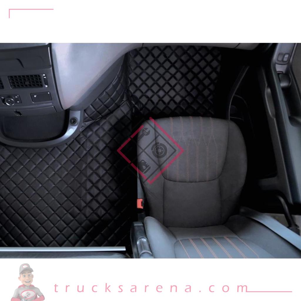 2 tapis en Skeentex - Noir - compatible pour Daf XF 106 (10/12>05/21) automatic, manual, with Webasto, without Webasto