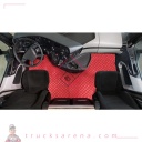 2 tapis en Skeentex - Bleu - compatible pour Mercedes Actros MP4 (09/11>09/19) wide cab, passenger seat foldable - Mercedes Actros MP5 (10/19>) wide cab, passenger seat foldable