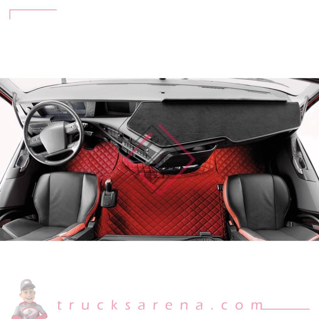 2 tapis en Skeentex - Rouge - compatible pour Volvo FH Serie 4 (01/21>) automatic, manual - Volvo FH Serie 4 (09/12>12/20) automatic, manual