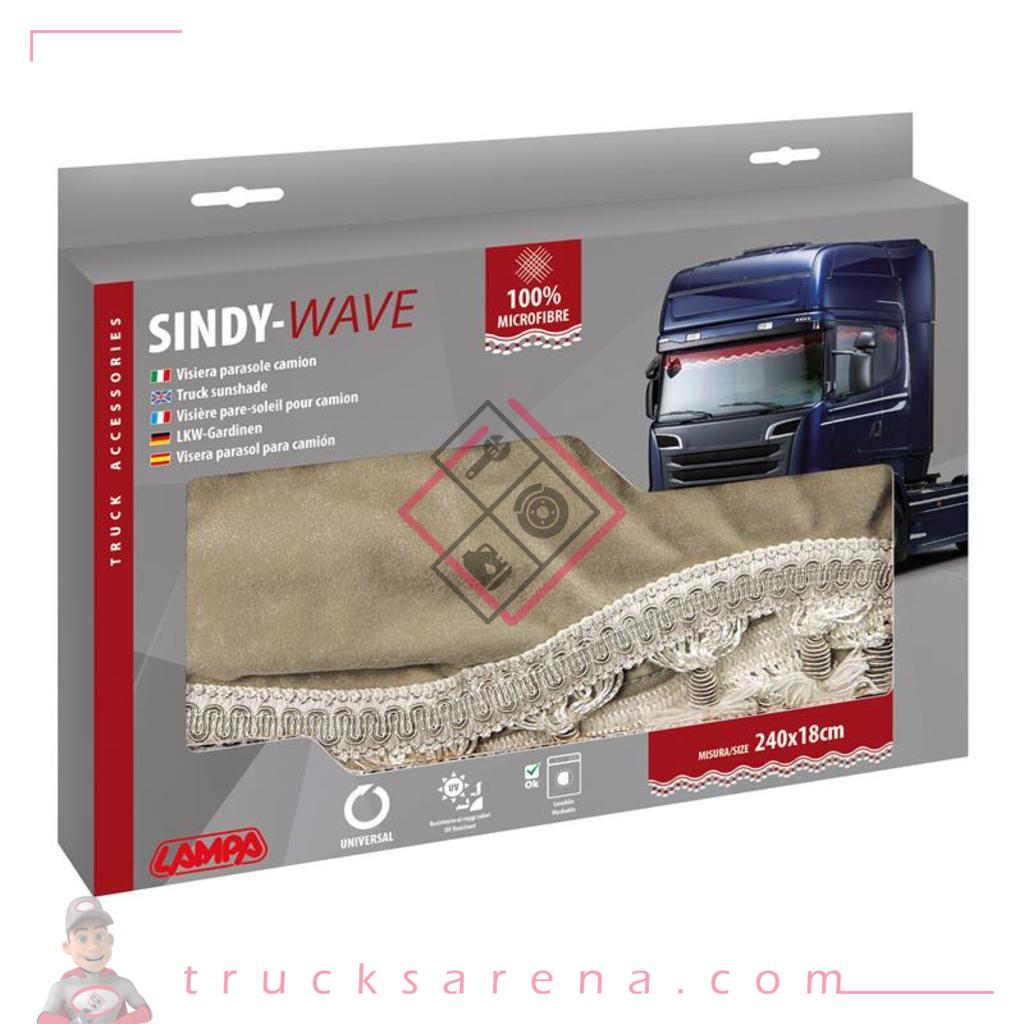 Sindy, bande pare-soleil en microfibre pour camion - Beige