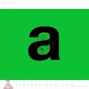 Marquage en PVC vert avec support adhésif - A
