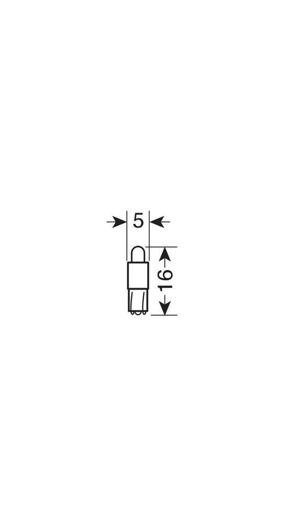 24V Kit ampoules tableau de bord Led 1 Led - (T3) - W2x4,6d - 5 pcs  - D/Blister - Rouge