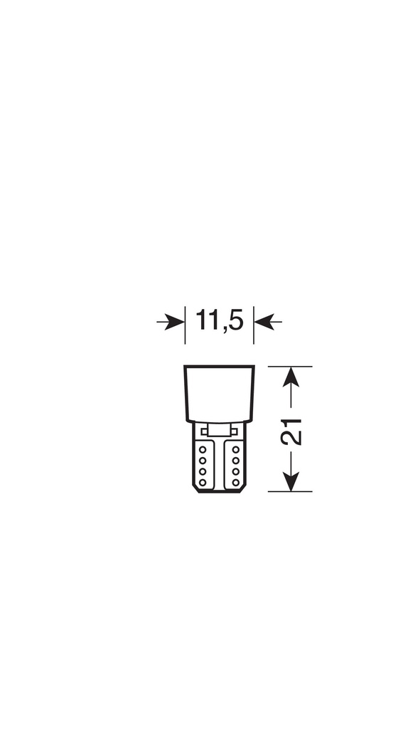 24-30V Led series - 6 Led SMD - (T10) - W2,1x9,5d - 2 pcs  - Emballage - Rouge - Double polarité - Résistance incorporée