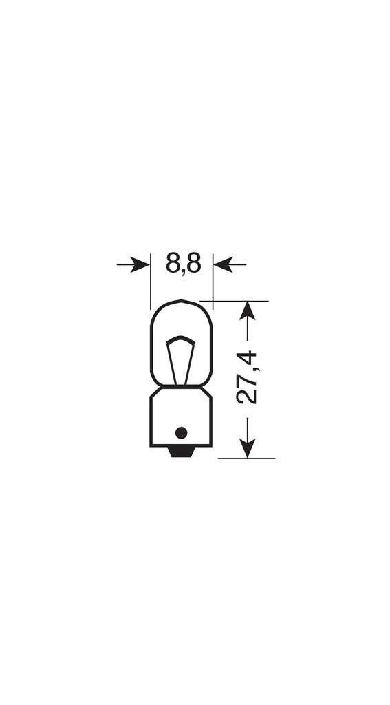 24V Ampoule micro - T4W - 4W - BA9s - 2 pcs  - D/Blister