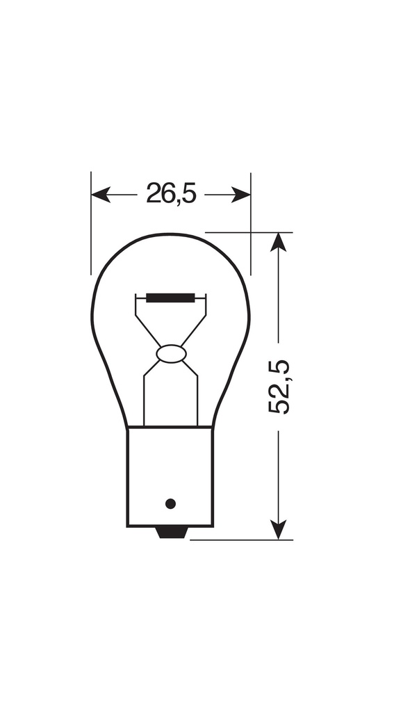 24V Ampoule 1 filament - P21W - 21W - BA15s - 10 pcs  - Boîte
