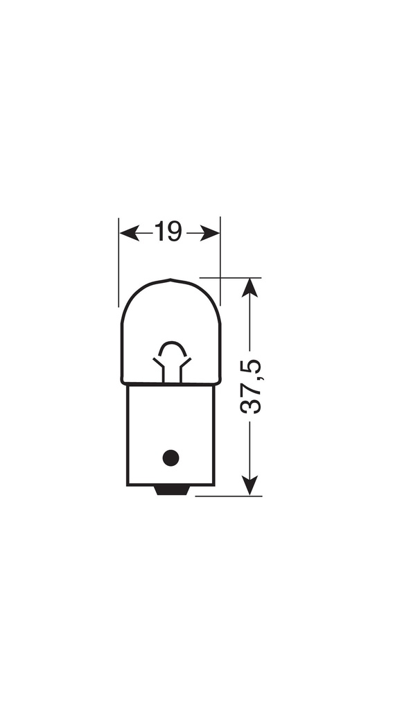 24V Ampoule sphérique - R5W - 5W - BA15s - 10 pcs  - Boîte