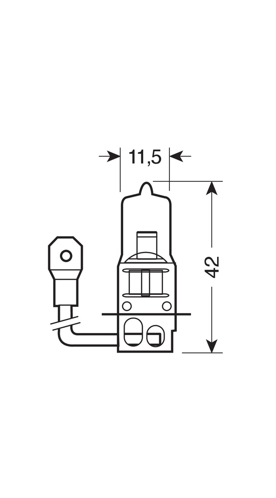 24V Ampoule halogène - H3 - 70W - PK22s - 1 pcs  - Boîte