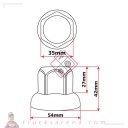 Set 10 couvre-boulons en acier inox - Ø 33 mm