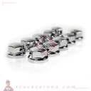 Set 10 couvre-boulons universels en ABS - Ø 32/33 mm - Chrome