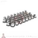 Set 40 couvre-boulons en acier inox poli - Ø 32 mm