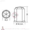 Set 10 couvre-boulons en ABS - Ø 33 mm - Chrome