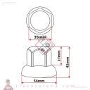 Set 10 couvre-boulons en acier inox - Ø 32 mm