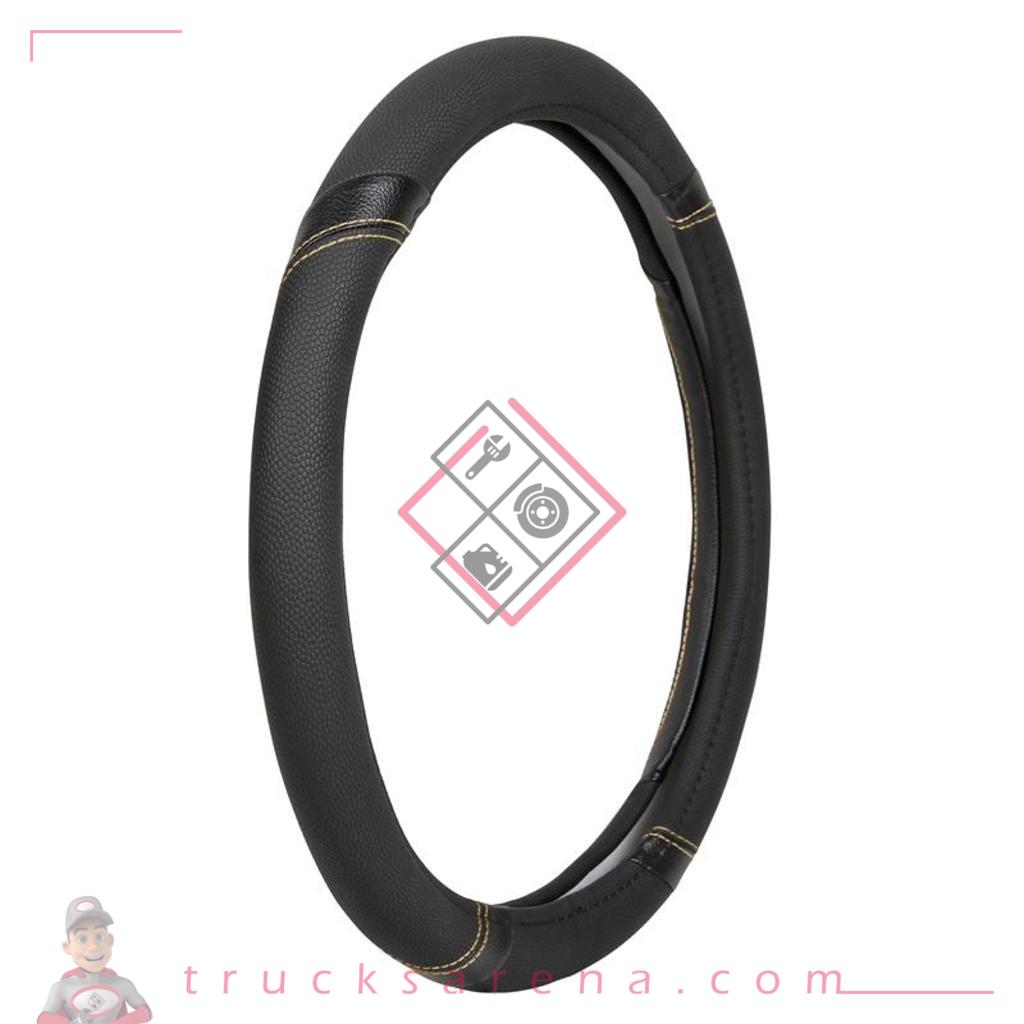 GT-Sport, couvre-volant en Skeentex - S - Ø 42/44 cm - Noir/Beige