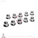Set 10 couvre-boulons en acier, tête ronde - Ø 32 mm