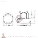 Jeu de 10 cache-boulons chromés en ABS - Ø 32 mm