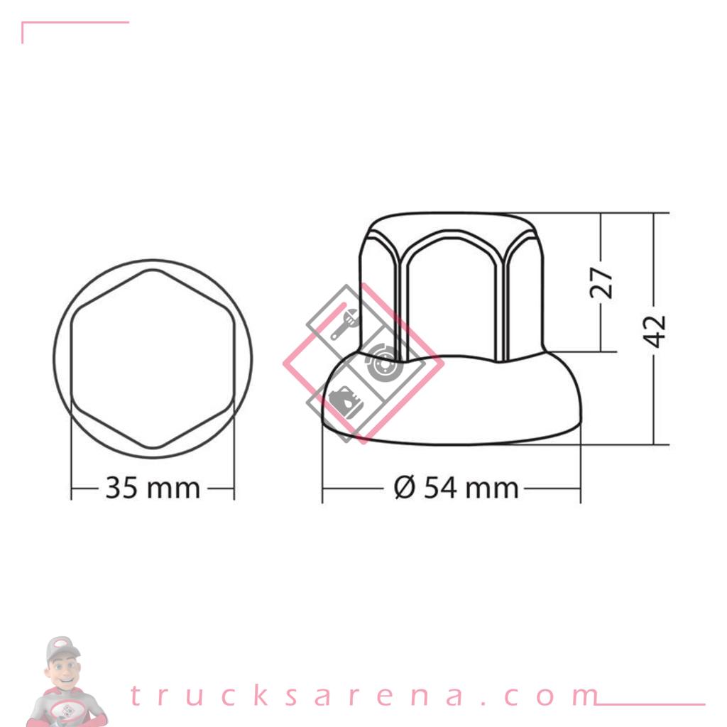 Jeu de 10 cache-boulons chromés en ABS - Ø 33 mm