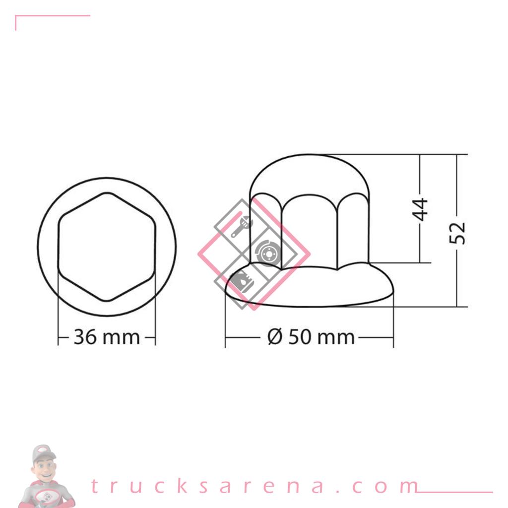 Cache-boulons chromés en ABS - Ø 27 mm - Set 8 pcs