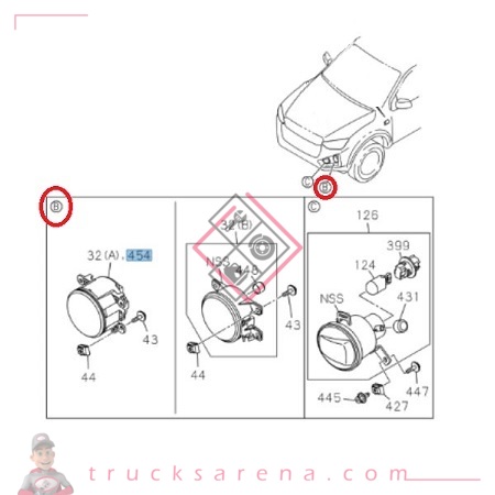 Feu antibrouillard & Feu de jour - ISUZU PARTS