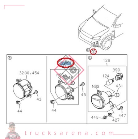 Antibrouillard avant gauche - ISUZU PARTS