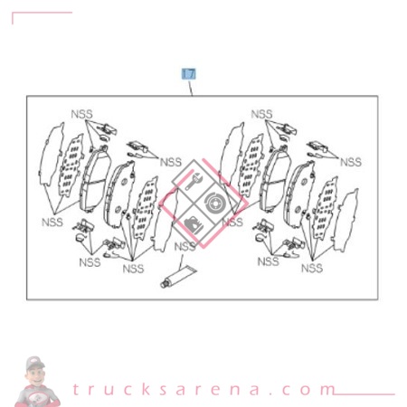 Jeu de plaquette de frein avant - ISUZU PARTS